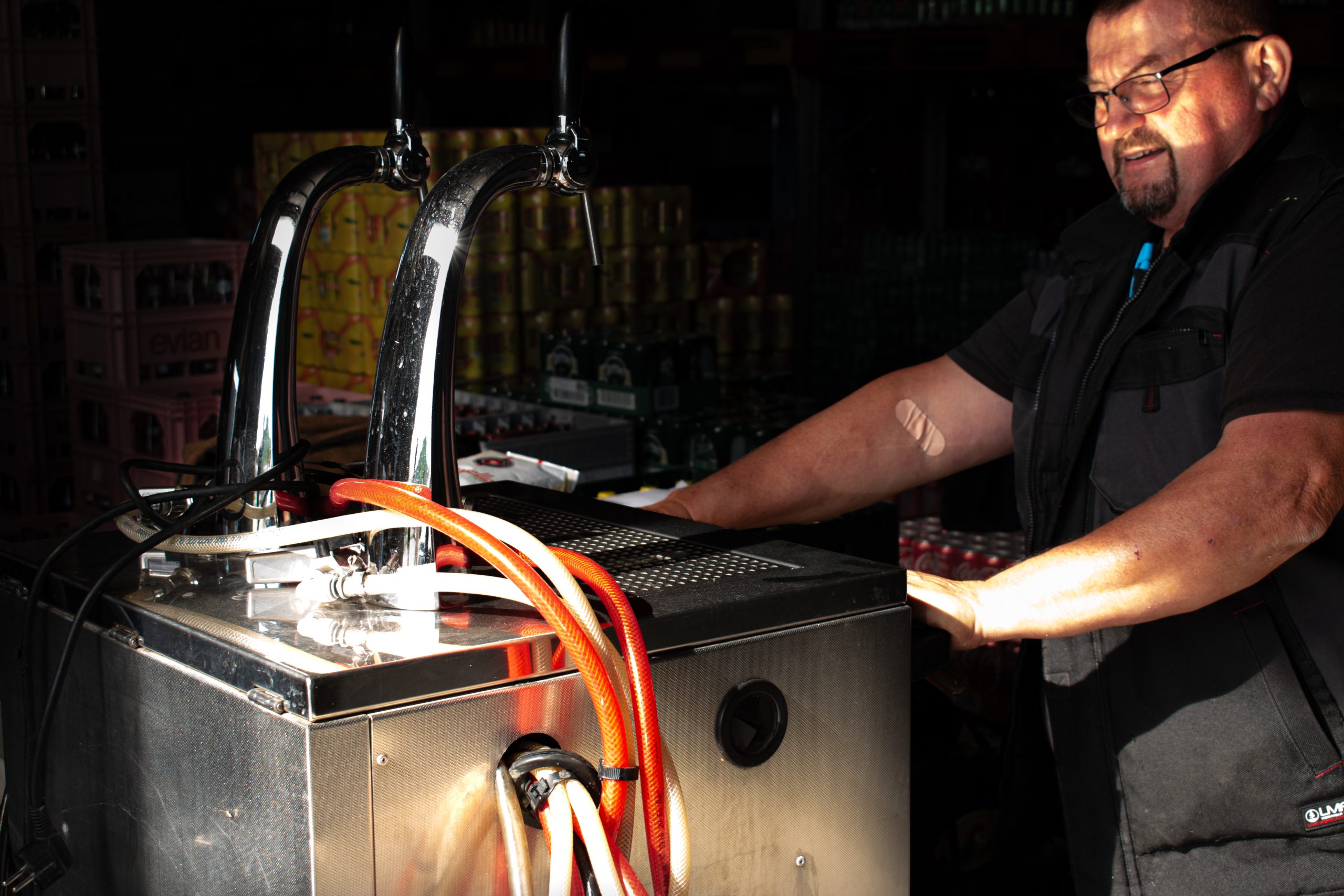 Installation d'une tireuse à bière par Fresquet Boissons